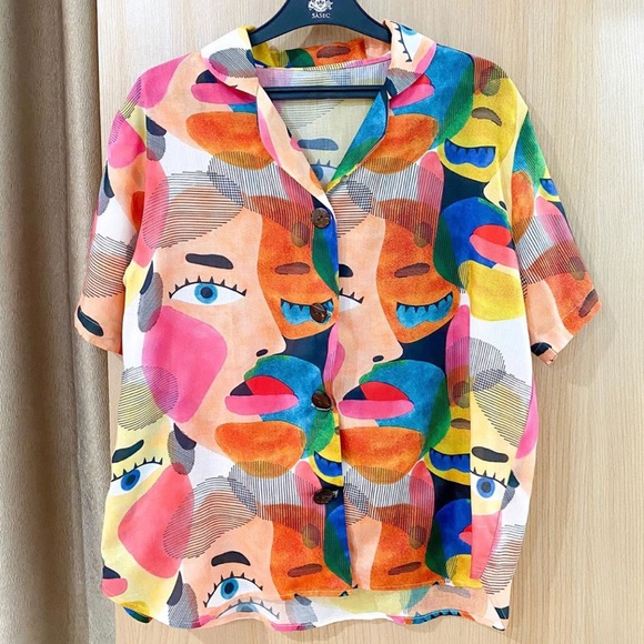 NEW Matching Set Blouse and Mask - Picture 3 of 3